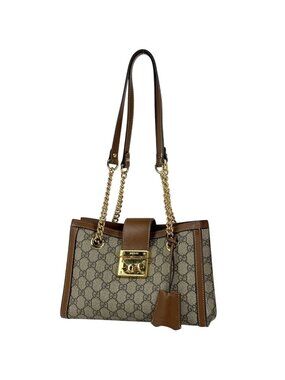 Gucci Padlock GG Small Shoulder Bag Brown